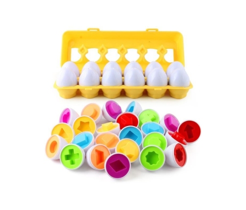 WOOPIE Układanka Jajka Montessori - Dopasuj Kształty i Kolory