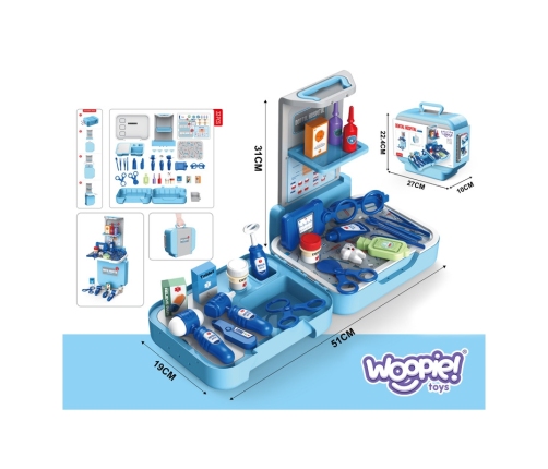 WOOPIE Zestaw Małego Dentysty Lekarza 33 el.
