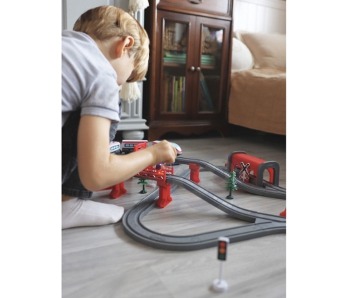 WOOPIE Kolejka Elektryczna Tor Most Tunel 80 el.