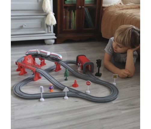 WOOPIE Kolejka Elektryczna Tor Most Tunel 80 el.