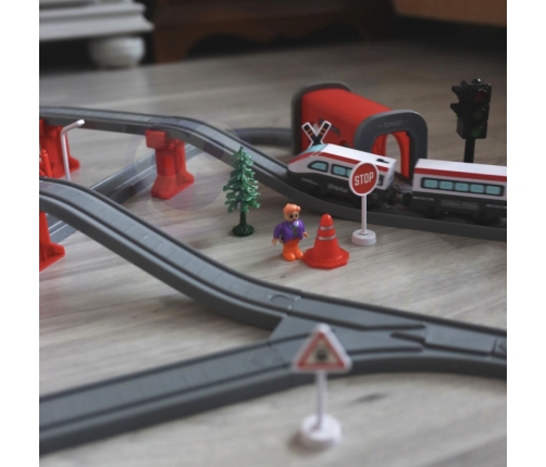 WOOPIE Kolejka Elektryczna Tor Most Tunel 80 el.