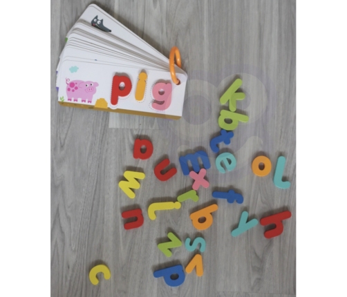 TOOKY TOY Puzzle Alfabet Montessori Nauka Literek Słów Zwierzątka 57 el.