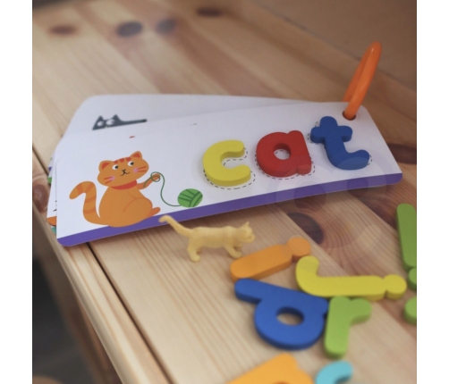 TOOKY TOY Puzzle Alfabet Montessori Nauka Literek Słów Zwierzątka 57 el.