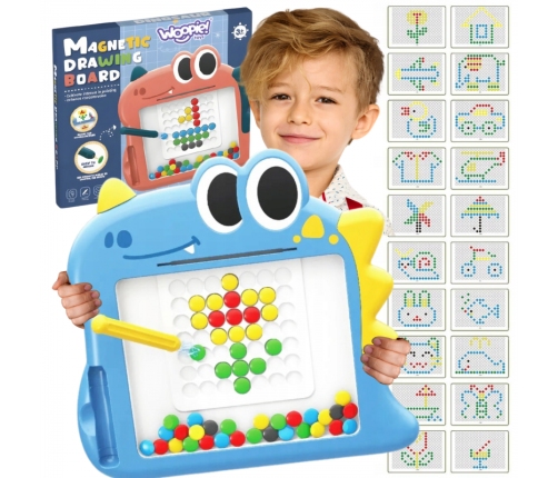 WOOPIE Tablica Magnetyczna dla Dzieci Montessori MagPad Dinozaur