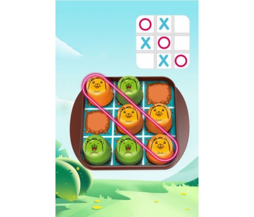 WOOPIE Gra Edukacyjno-Strategiczna 2w1 Kółko i Krzyżyk