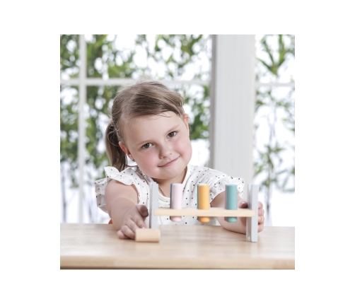 VIGA PolarB Drewniana Ławeczka Przebijanka Wbijanka z Młotkiem - Montessori
