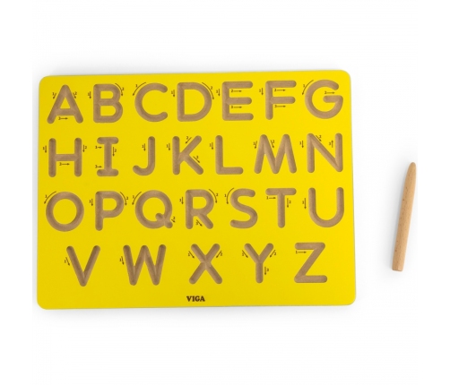 VIGA Tablica Grafomotoryczna Duże Litery Nauka Pisania