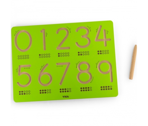 VIGA Tablica Grafomotoryczna Cyfry Nauka Pisania