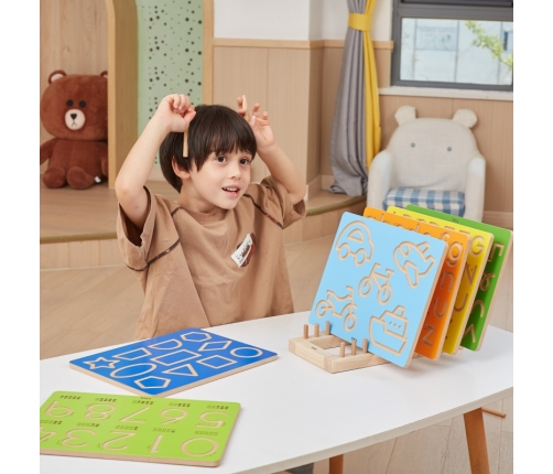 VIGA Tablica Grafomotoryczna Cyfry Nauka Pisania