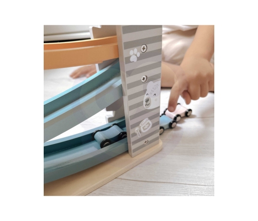 VIGA PolarB Drewniana Zjeżdżalnia Dla Samochodzików Tor Wyścigowy