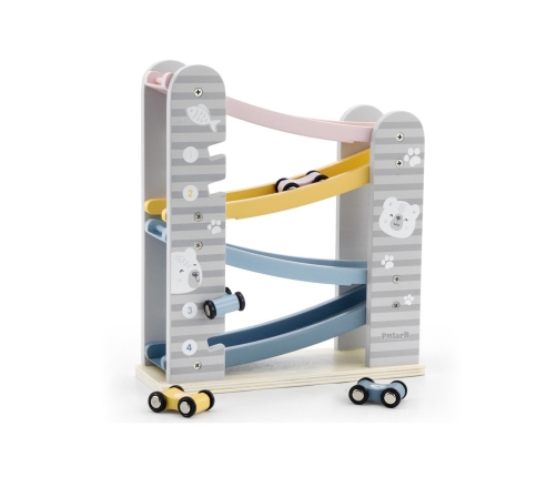 VIGA PolarB Drewniana Zjeżdżalnia Dla Samochodzików Tor Wyścigowy