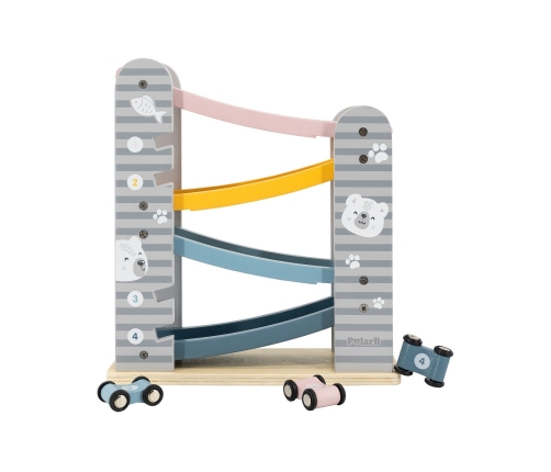 VIGA PolarB Drewniana Zjeżdżalnia Dla Samochodzików Tor Wyścigowy