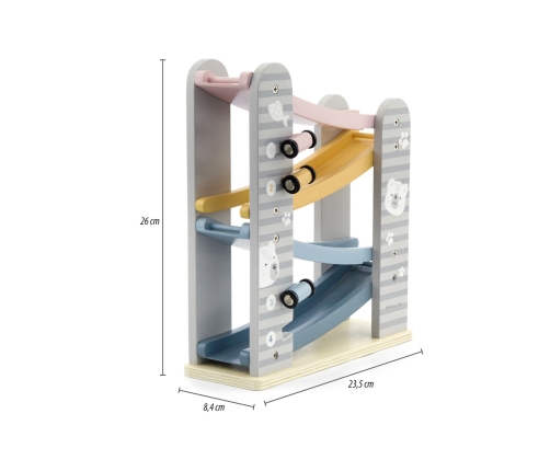VIGA PolarB Drewniana Zjeżdżalnia Dla Samochodzików Tor Wyścigowy