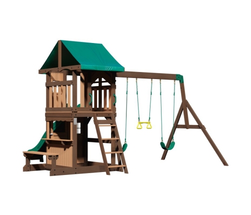 Drewniany Plac Zabaw Lakewood Huśtawki Zjeżdżalnia Domek Backyard