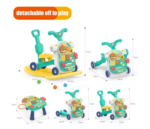 WOOPIE BABY Chodzik 5w1 Multifunkcyjny Niebieski 1+