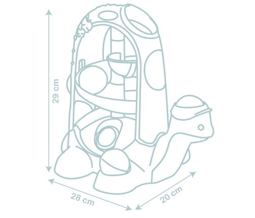 SMOBY LITTLE Żółw do Ciągnięcia ze Zjeżdżalnią dla Piłeczek 12m+