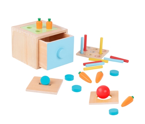 WOOPIE GREEN Drewniana Szuflada Edukacyjna Sorter Montessori