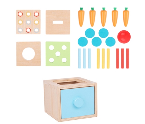 WOOPIE GREEN Drewniana Szuflada Edukacyjna Sorter Montessori