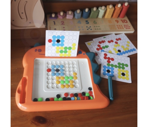 WOOPIE Tablica Magnetyczna dla Dzieci Montessori MagPad Dinozaur