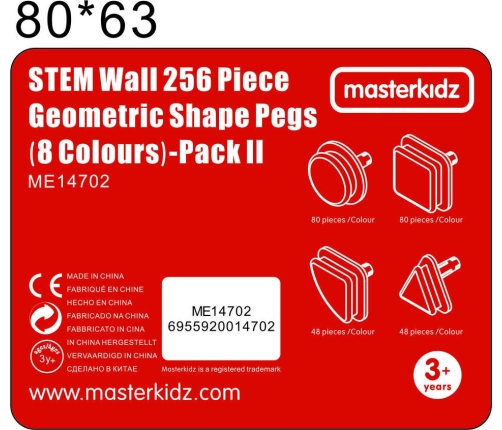 MASTERKIDZ Geometryczne Elementy Tablic 256 szt