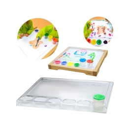 MASTERKIDZ Kwadratowa Taca do Malowania Montessori