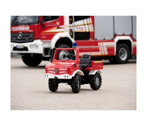 Rolly Toys Unimog Mercedes Benz Samochód na pedały Straż + Kogut