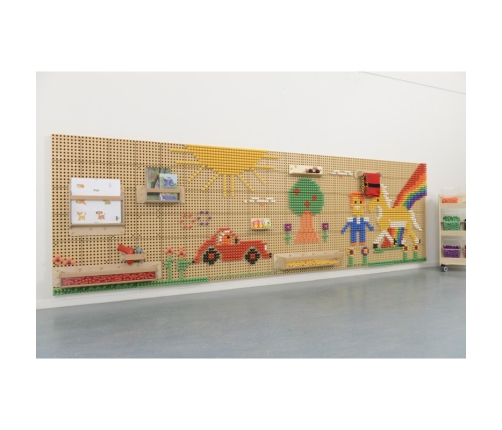 MASTERKIDZ Panel Ścienny Tablica Naukowa Kreatywna STEM 120x80 cm Bez Panelu Montażowego