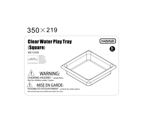 MASTERKIDZ Akrylowy Pojemnik Do Zabawy Wodą i Piaskiem - Kwadratowy