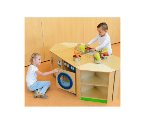 MASTERKIDZ Drewniana Szafka Kuchenna Narożna dla Dzieci