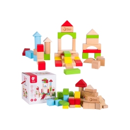 CLASSIC WORLD Drewniane Klocki Dla Dzieci 50 el.