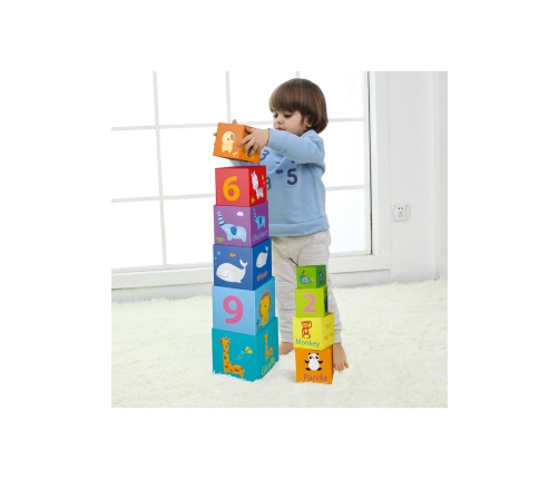 CLASSIC WORLD Magic Box Blocks Puzzle Tower Box Educational Toy