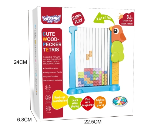 WOOPIE Gra Edukacyjna Tetris Kolorowe Klocki