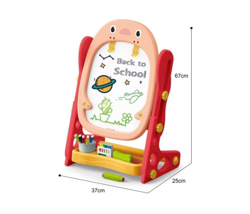 WOOPIE Dwustronna Tablica Magnetyczna do Rysowania i Nauki Liczb oraz Liter 56 el.