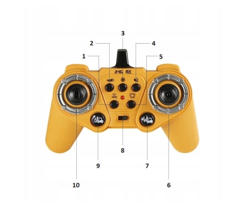 WOOPIE Zdalnie Sterowany Wózek Widłowy 2w1 Dźwig RC - Skala 1:24