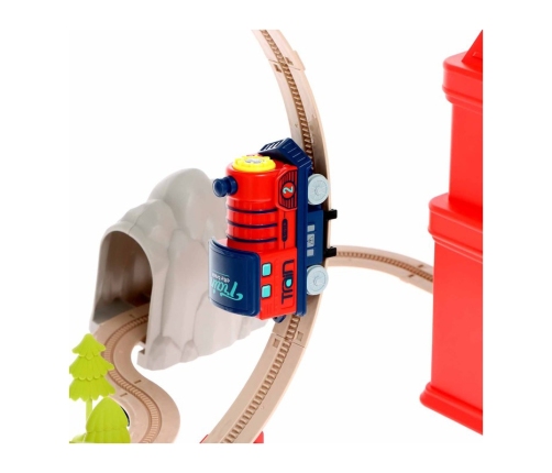 WOOPIE Kolejka Elektryczna 2w1 Składana w Walizkę 87 el. - Długość 3,5 m