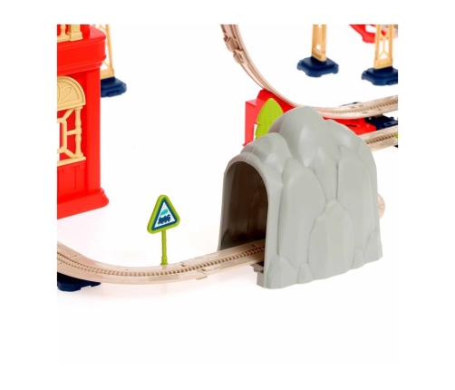 WOOPIE Kolejka Elektryczna 2w1 Składana w Walizkę 87 el. - Długość 3,5 m