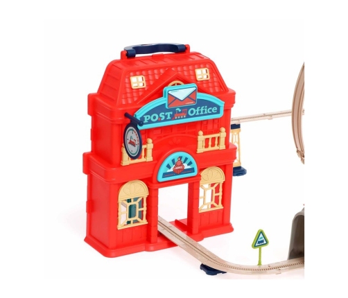 WOOPIE Kolejka Elektryczna 2w1 Składana w Walizkę 87 el. - Długość 3,5 m