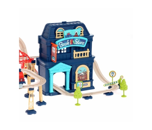 WOOPIE Kolejka Elektryczna 2w1 Składana w Walizkę 87 el. - Długość 3,5 m