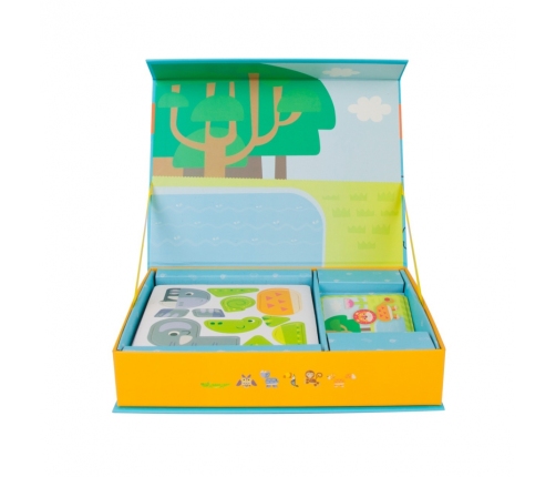 CLASSIC WORLD Układanka Magnetyczna Zwierzęta Tablica Klocki Puzzle Pamięć 60 el.