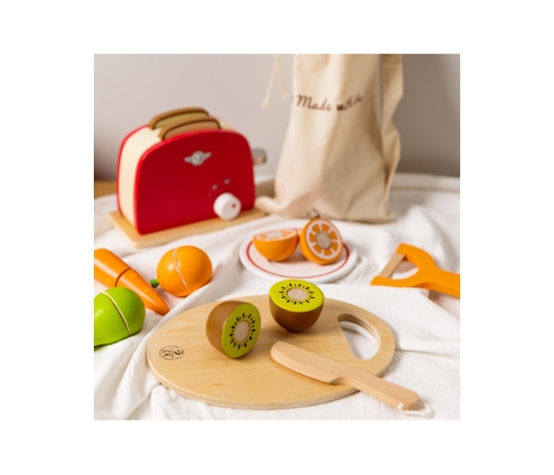 CLASSIC WORLD Drewniany Zestaw Do Krojenia Owoców na Rzepy
