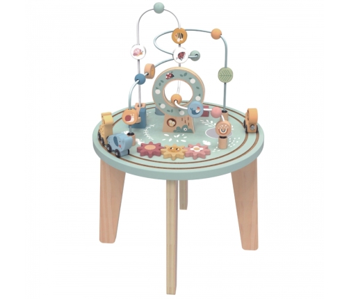 TOOKY TOY Drewniany Stół Aktywności Montessori Pętla Motoryczna