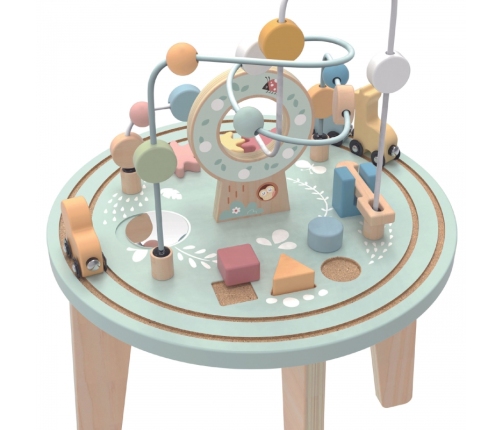 TOOKY TOY Drewniany Stół Aktywności Montessori Pętla Motoryczna