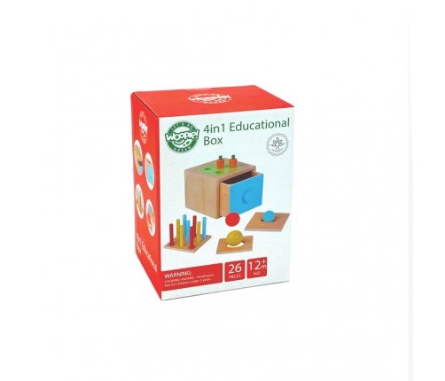 WOOPIE GREEN Drewniana Szuflada Edukacyjna Sorter Montessori