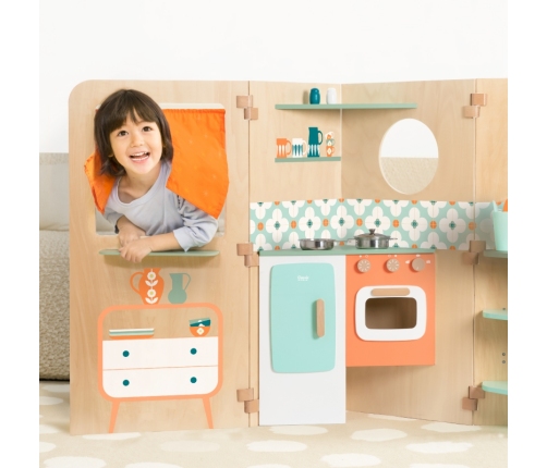 CLASSIC WORLD Wielofunkcyjny Domek z Kuchnią Rozkładany XXL