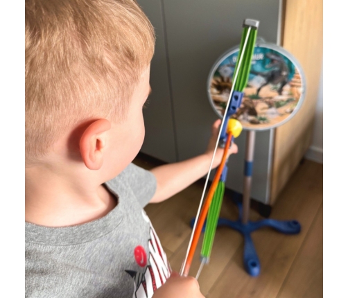 WOOPIE Zestaw Małego Łucznika Dinozaury Łuk Strzały Tarcza 32 el.