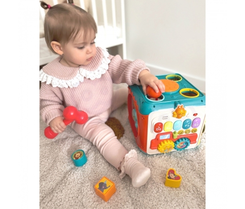 WOOPIE BABY Wielofunkcyjna Kostka Aktywności Montessori 6w1 - 18m+