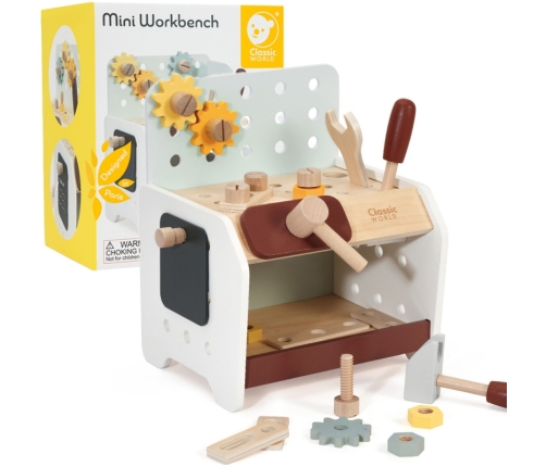 CLASSIC WORLD Drewniany Warsztat Małego Majsterkowicza z Narzędziami