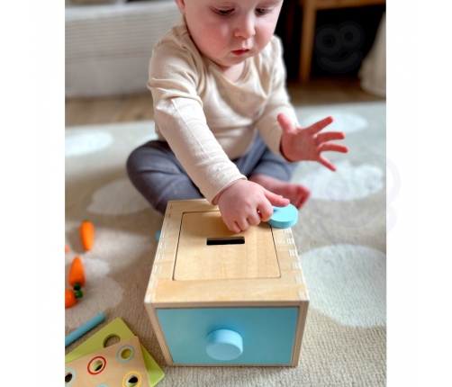 WOOPIE GREEN Drewniana Szuflada Edukacyjna Sorter Montessori