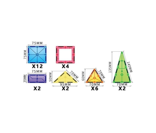 WOOPIE Magnetyczne Klocki Konstrukcyjne Montessori 3D