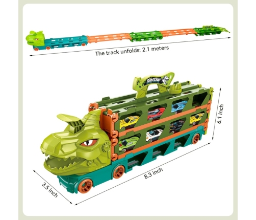 WOOPIE Zabawkowa Ciężarówka Dinozaur Tor 2,1 m dla Samochodzików